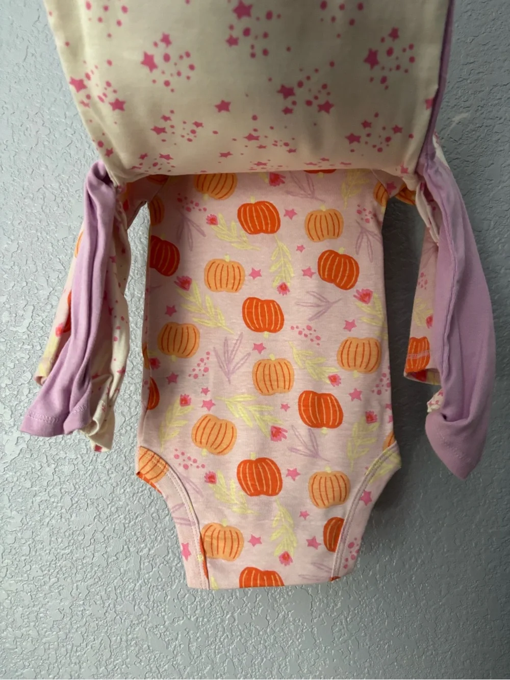 Gerber Mauve Pumpkin Spice Long-Sleeve One-Piece Bodysuit Set